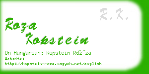 roza kopstein business card